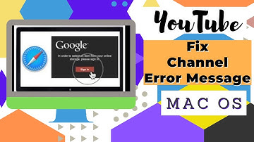 How to Fix Youtube Channel Art Error Message on MAC 2020 | Google Sign-in Error Message