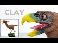 How to make A TERROR BIRD with plasticine or clay in steps - My Clay World