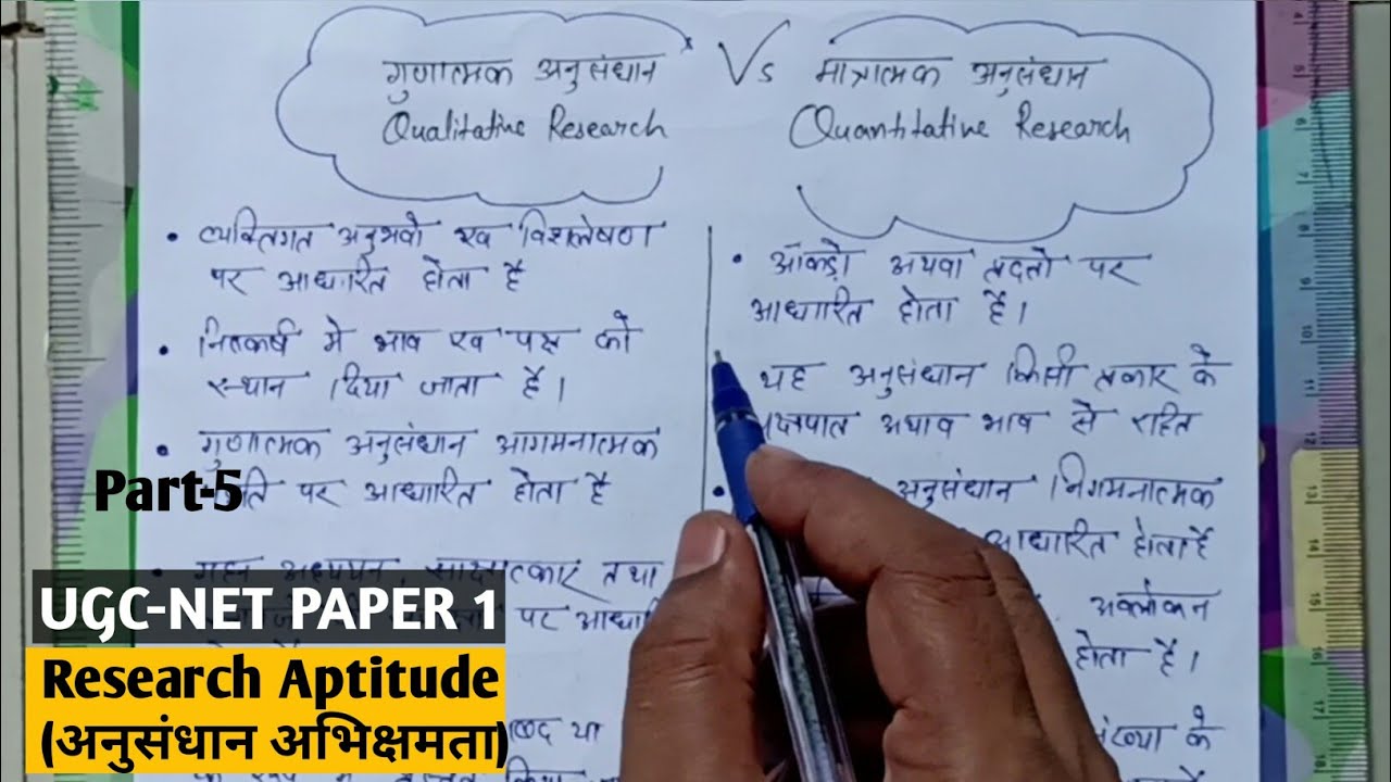 Research aptitude (अनुसंधान अभिक्षमता) | Qualitative and Quantitative ||. important for UGC- NET.