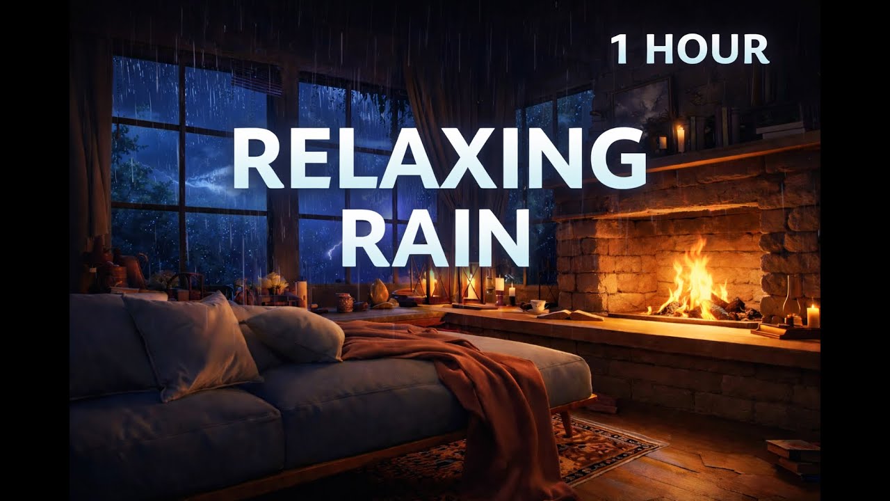 Relaxing Rain Sounds for Deep Sleep (1 Hour) | Calm Sleep Music & Rain Ambience