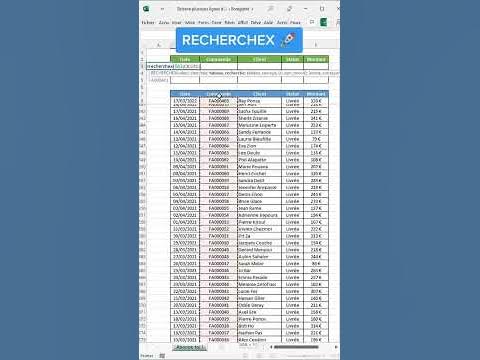 Extraire plusieurs lignes d’un tableau avec la RECHERCHEX 🚀 | Astuce ...