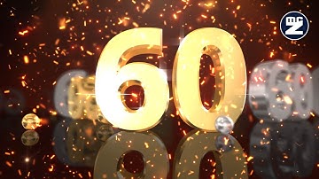 ⏳4K HD #Countdown 60 seconds #Gold #Glittering #Numbers #Particles - ⏱ #Timer 60 seconds - 60 秒倒數