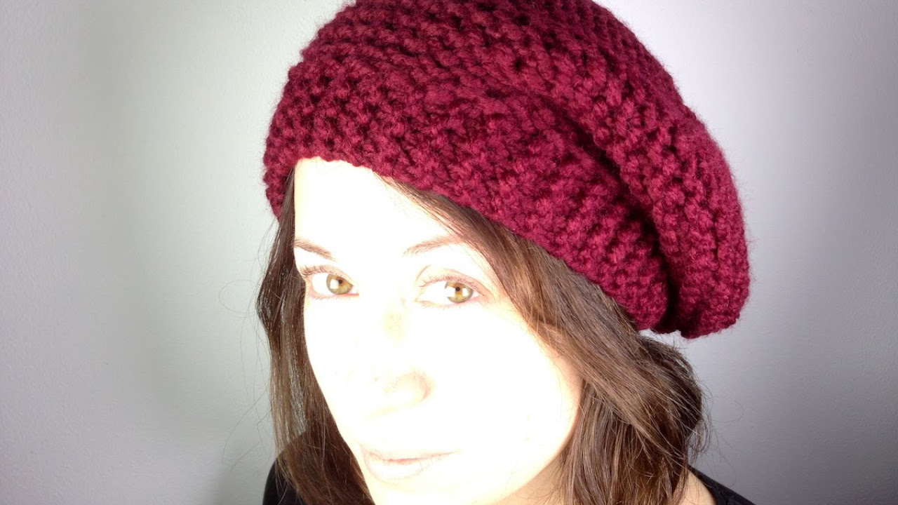 How to Loom Knit a Beret Hat DIY Tutorial