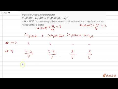 Video The equilibrium constant for the reaction... - youtube