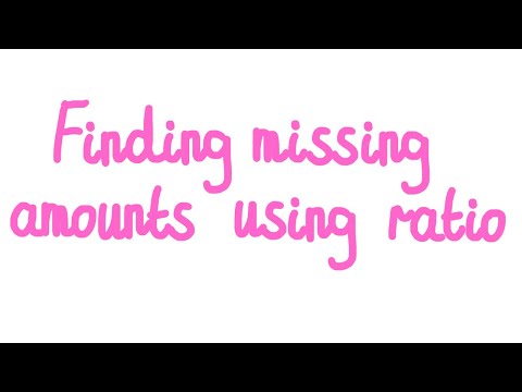 1MM - Finding missing amounts using ratios