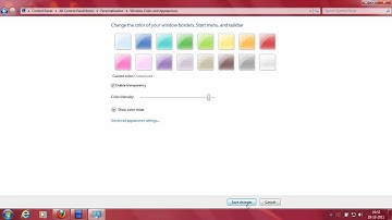 Change the color of your windows borders,Start menu, and Taskbar in Windows 7