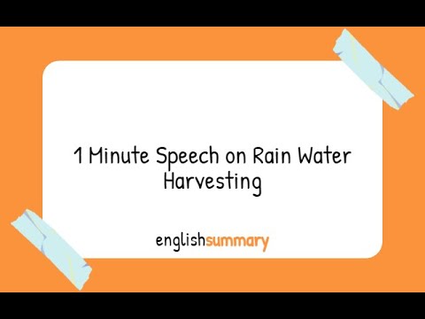 speech on rain water in english