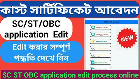 How to edit SC, ST, OBC caste certificate application online | Edit SC, ST, OBC application form