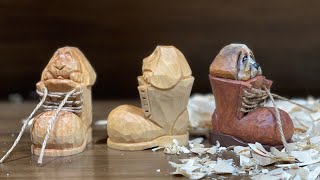 [우드카빙]신발속강아지 Woodcarving-puppy in a shoes
