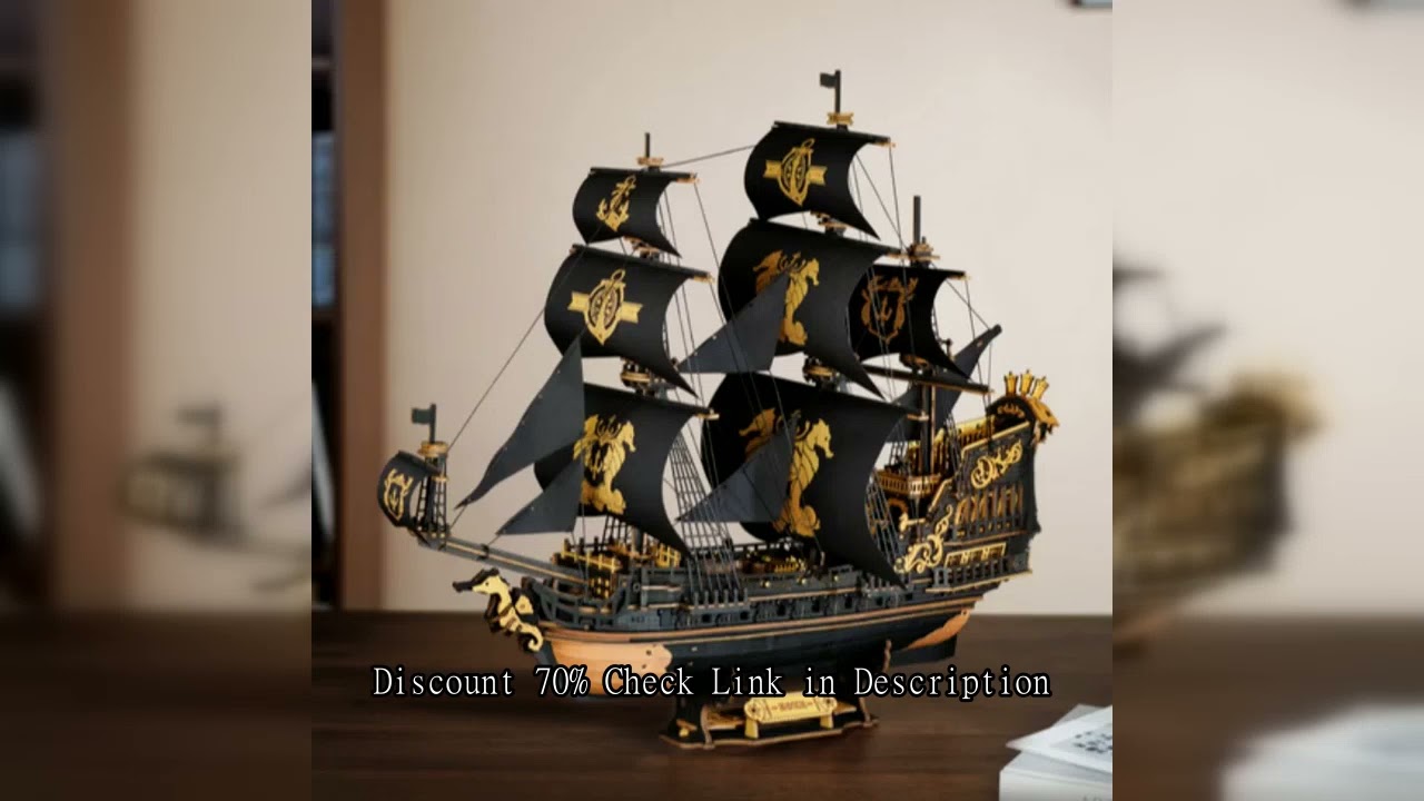 Robotime Rokr 3D Puzzle Wooden Seahouse Barque Model kits Build Home Desk Decoration Gift For Teens