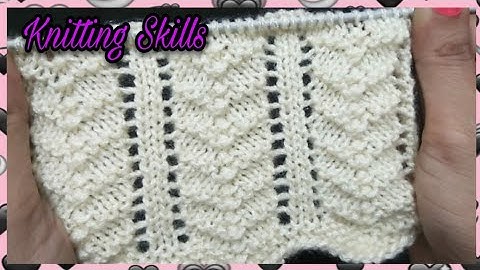 Easy Knitting Scalloped Border Design !! 4 Row Repeat Knitting Pattern (Hindi) Knitting skills