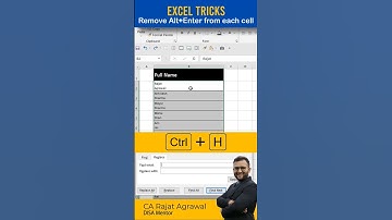 #excel 54 - Remove all ALT ENTER line breaks #excelshorts