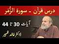 Quran Tafseer Class - Surah AZ ZUMAR Verses 30-44 by Dr Khalid Zaheer