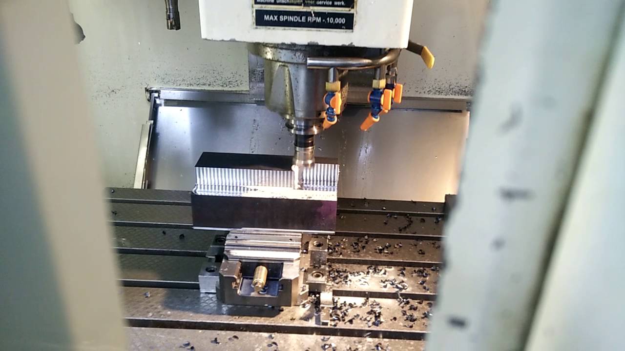 Cnc plunge milling with Seco high feed cutter c45 on Fadal 4020 vmc YouTube