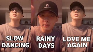 Jungkook Singing Taehyung Slow Dancing, Rainy Days, Love Me Again Jungkook Weverse Live 231208