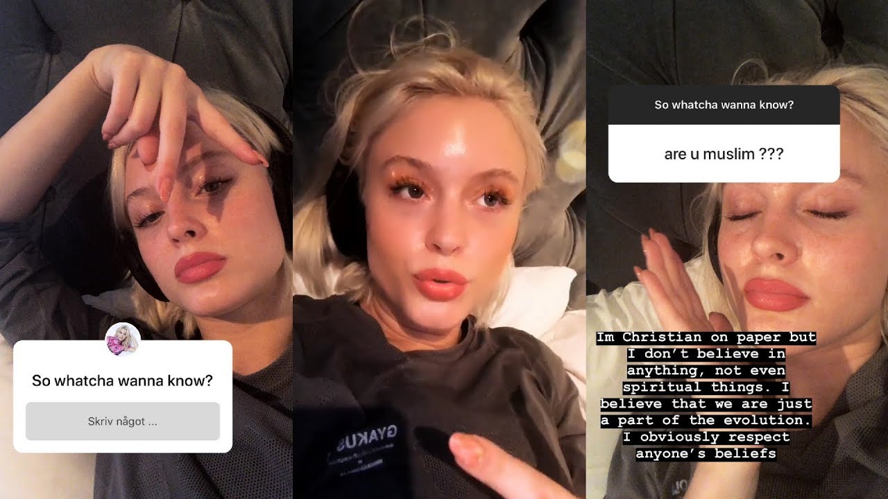 Zara Larsson | Instagram Story | 12 July 2018 [ Answer Fan Qustions ] -  YouTube
