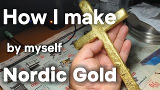 [9] How to cast Nordic Gold by myself and two casting experiments on cement and plaster mold