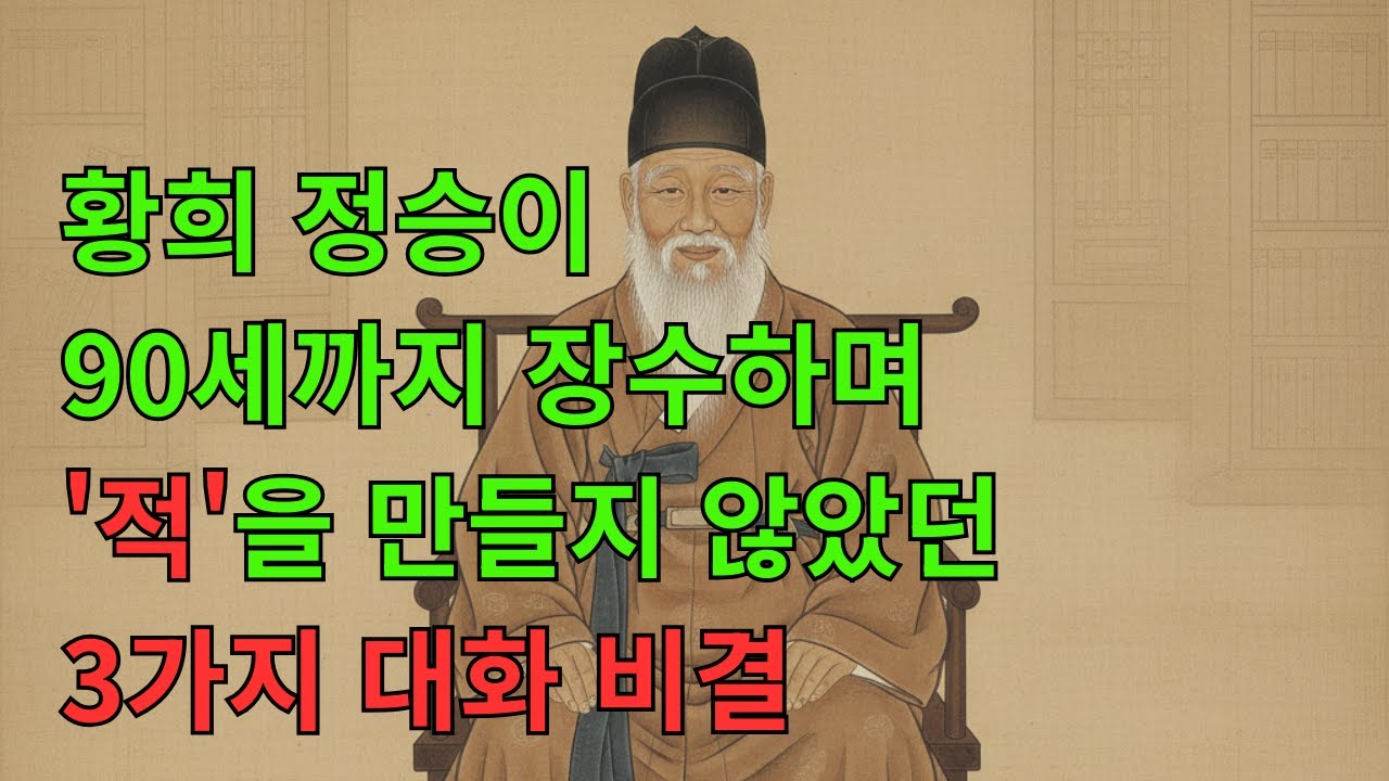 황희 정승이 90세까지 장수하며 '적'을 만들지 않았던 3가지 대화 비결.