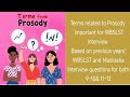 Prosody Related Terms/Terms related to Prosody for @WBSLST Interview, @KVS/NVS TGT-PGT,@EMRS English