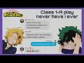 Bnha/mha ‘never have I ever’ groupchat (texting story)