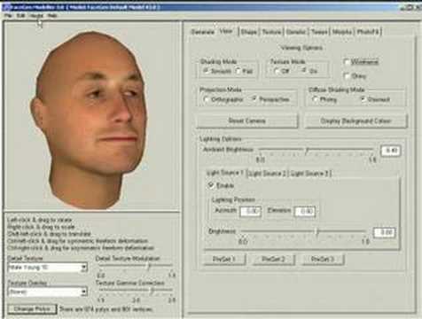 3D morphable model animation - facegenoverview
