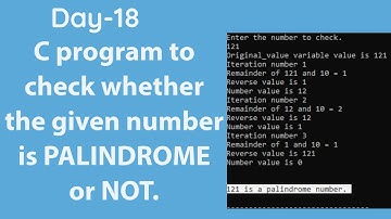 C program to check whether the given number is palindrome or not. || Palindrome Number|| X knowledge