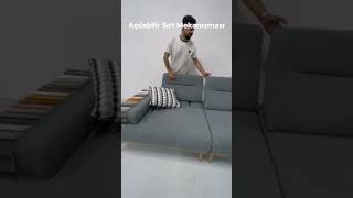 Palm Köşe Takımı Açılabilir Sırt Kısmı Ile Yatak Olabilme Özelliğine Sahip.