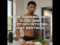 Stop turning zinc, sleep, and peptides into one giant protocol.