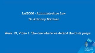 Admin Law 2024, Week 10 Video 1: The Ombudsman