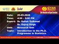 Introduction to the Ph.D. programme in Statistics