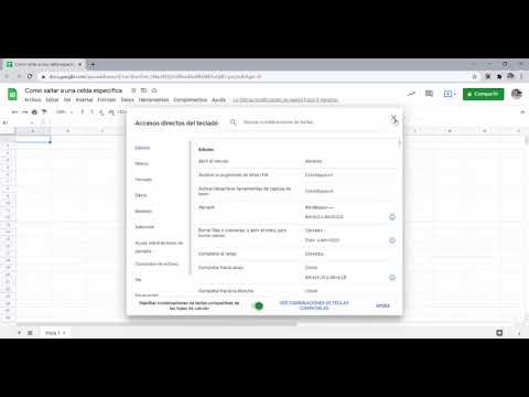 Cómo desplazarse a una celda mediante comandos en Google Sheets