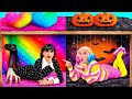 ベッドの下の秘密の部屋と Wednesday Addams | クレイジーないたずらアイデア BaRaDa Gold Challenge