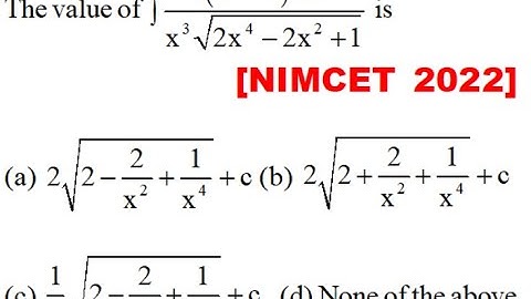 The value of \[\int {\frac{{\left( {{x^2} - 1} \right)dx}}{{{x^3}\sqrt {2{x^4} - 2{x^2} + 1} }}} \]