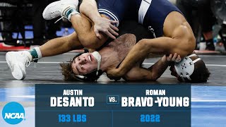 Austin DeSanto vs. Roman BravoYoung: 2022 NCAA wrestling championship semifinal (133 lb.)