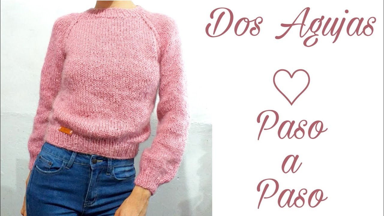 Sueter tejido a dos agujas - knit sweater YouTube
