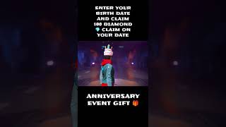 Free Fire Anniversary Gift Event Enter Your Birth Date
