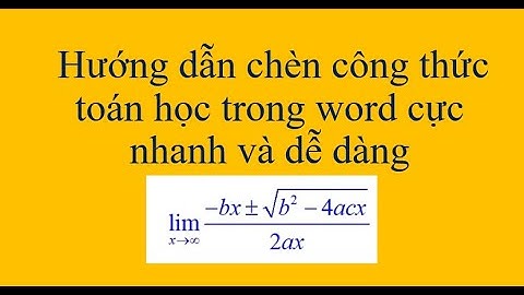 Hướng dẫn tải công thức toán học trong word 2010