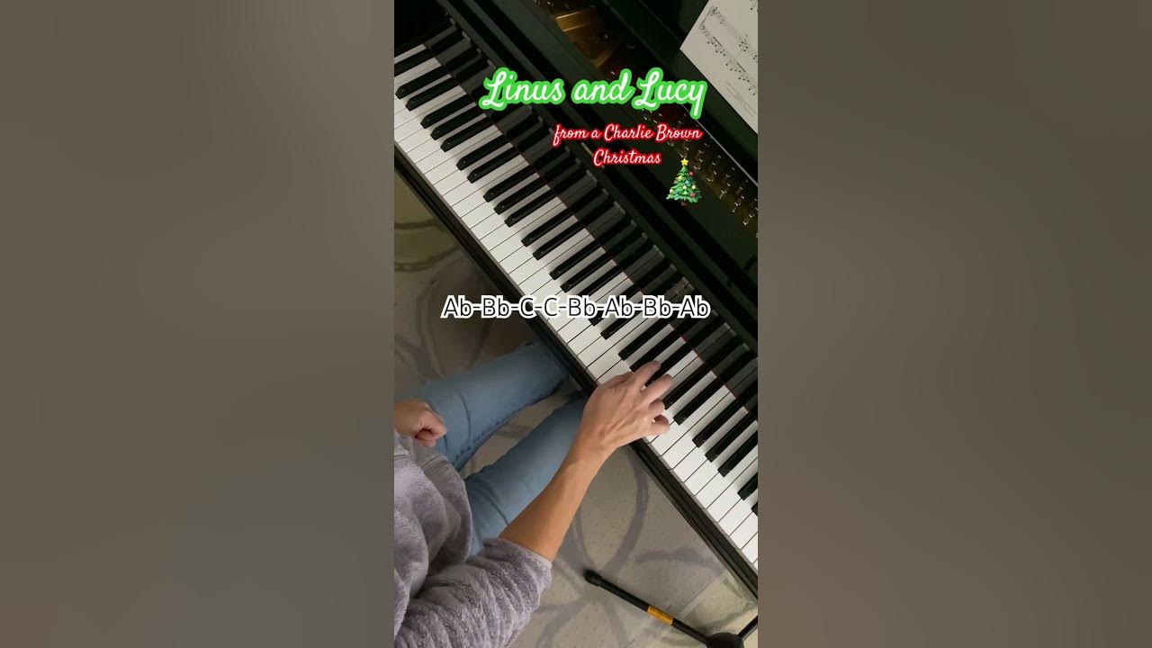 Linus and Lucy Easy Piano Tutorial - Charlie Brown Christmas #piano