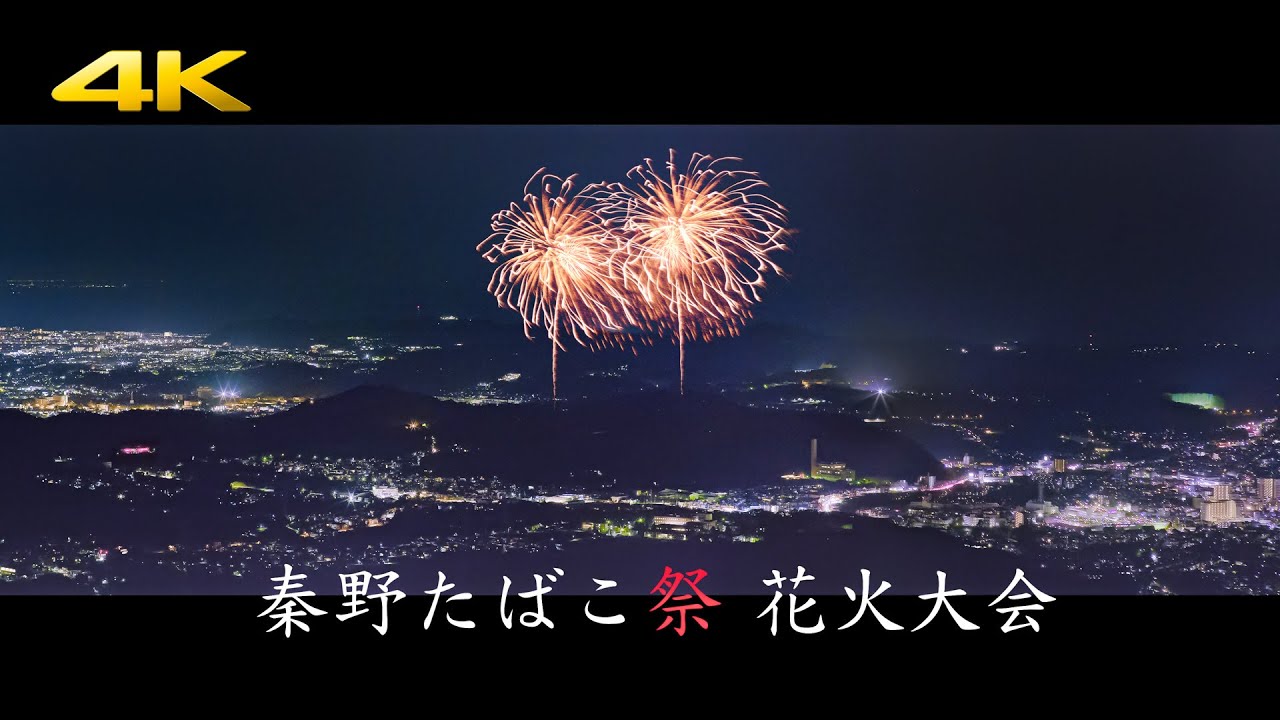 秦野たばこ祭 花火大会 2023 ヤビツ峠から湘南の夜景と一緒に撮影  (shot on Panasonic S5 + BRAW)