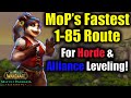 The Fastest 1-85 Leveling Route in MoP Classic