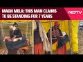 Magh Mela: Young Sadhu Draws Attention For Claiming To Be Standing For Seven Years