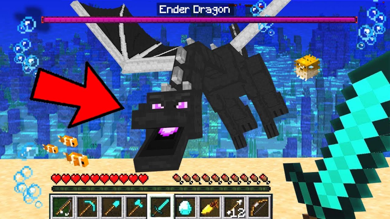 Walczę z SMOKIEM,ale CAŁY ŚWIAT TO OCEAN! Minecraft ( #7 tylko Ocean! )