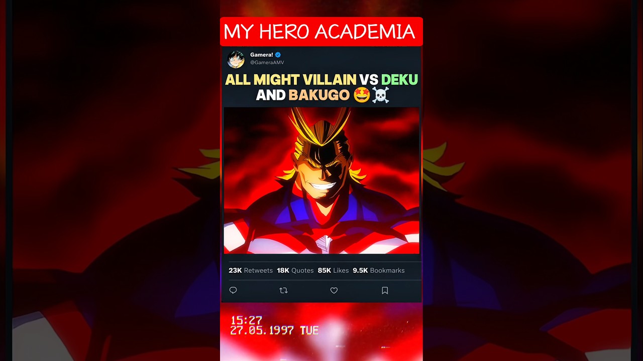 ALL MIGHT VILLAIN vs DEKU and BAKUGO 🤩☠️ | #myheroacademia #edit #mha #amv #anime