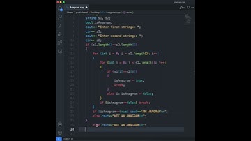 Anagram Checker Using C++ Program