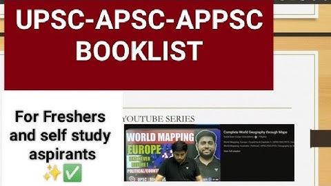 UPSC/APPSC/APSC BOOKLIST AND SOURCES ||Brief description of Big-4 subject source.#upsc #apsc #appsc 
