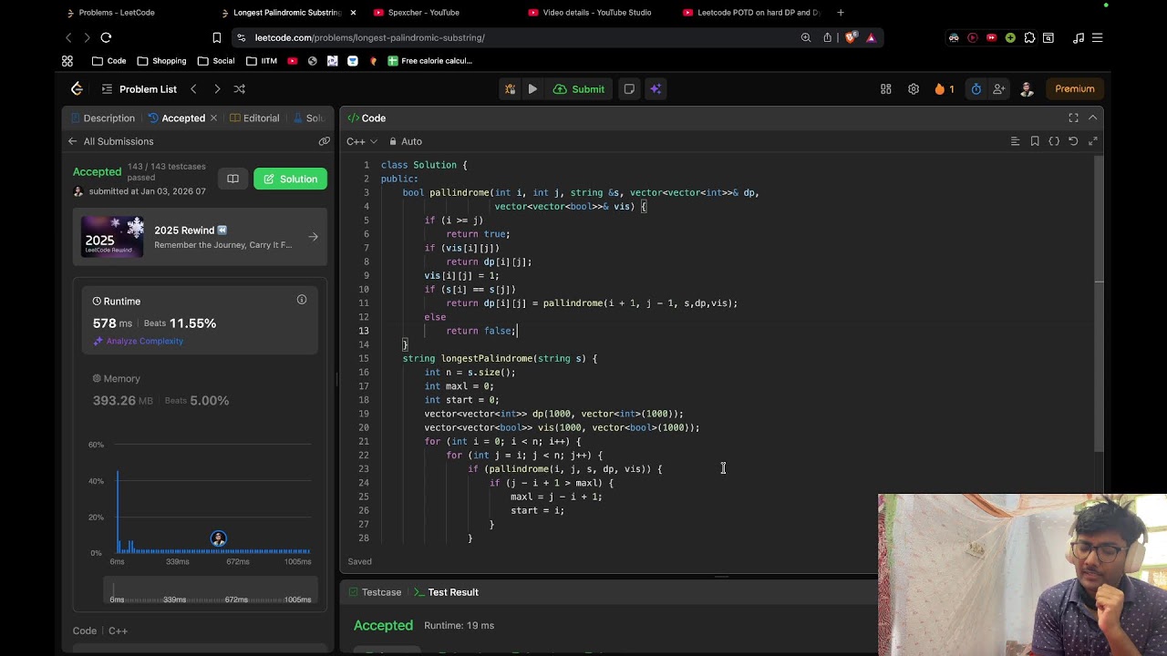 Leetcode POTD on hard DP and Dynamic Programming Grind (New Year Special) Part 4