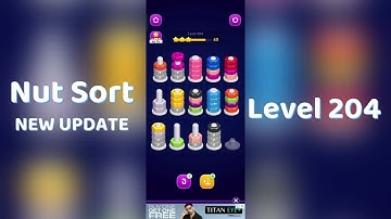 🧩 Nut Sort Level 204 Walkthrough | Step-by-Step Guide 🎮 | Mini Boss