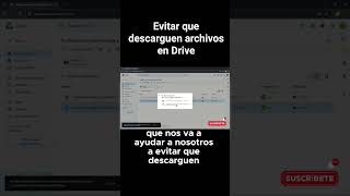 Como evitar que descarguen archivos en Google Drive #googledrive #tips #masterticrd #drive #trucos