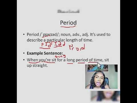 How to Pronounce PERIOD