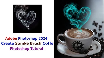 Adobe Photoshop 2024 Tricks - How to create Smoke Brush Coffe #photoshop tutorial landscape video